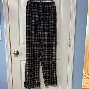 Izod Black and White Plaid Men's Pajama Pants